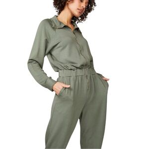 Stateside Super Soft Fleece Jumpsuit, Medium, Artichoke Green Fleece Zip NWOT